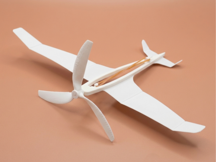 Rubber Band Powered Toy Plane THAT FLIES