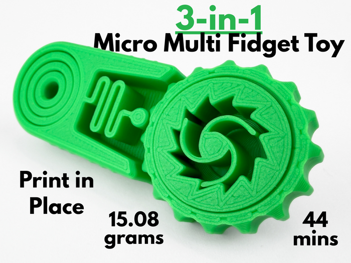 3-in-1 Micro Multi Fidget Toy (Print in Place)