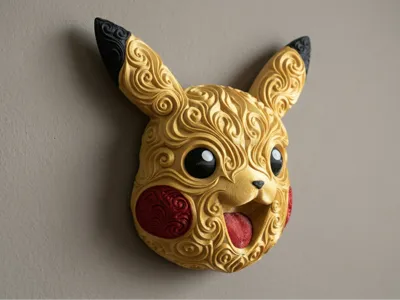 Ornamental Electric Mouse Fan Art Wall Art