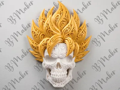 Goku Ssj2 Skull Fan Art Dragon Ball