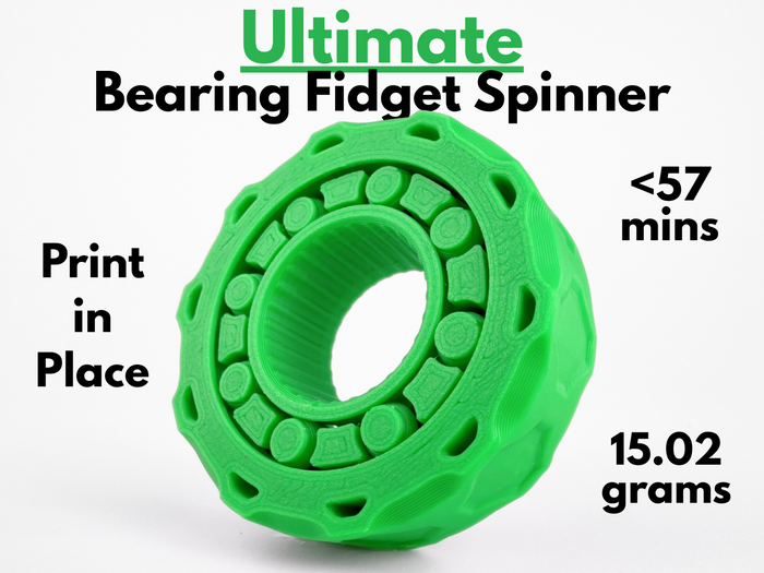 Ultimate Bearing Fidget Spinner (Print in Place)