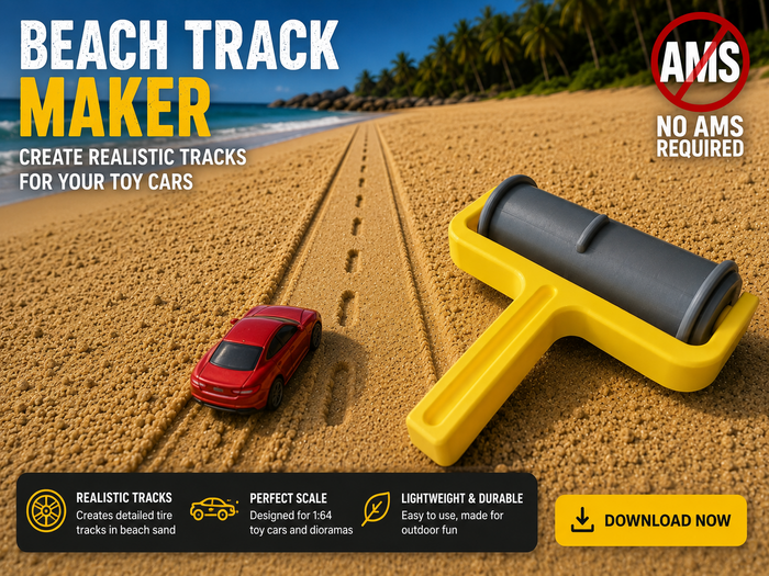 Beach sand road roller track mold toy car 1/64