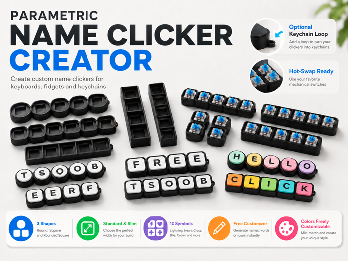 Parametric Name Clicker Generator Fidget Toy Fun