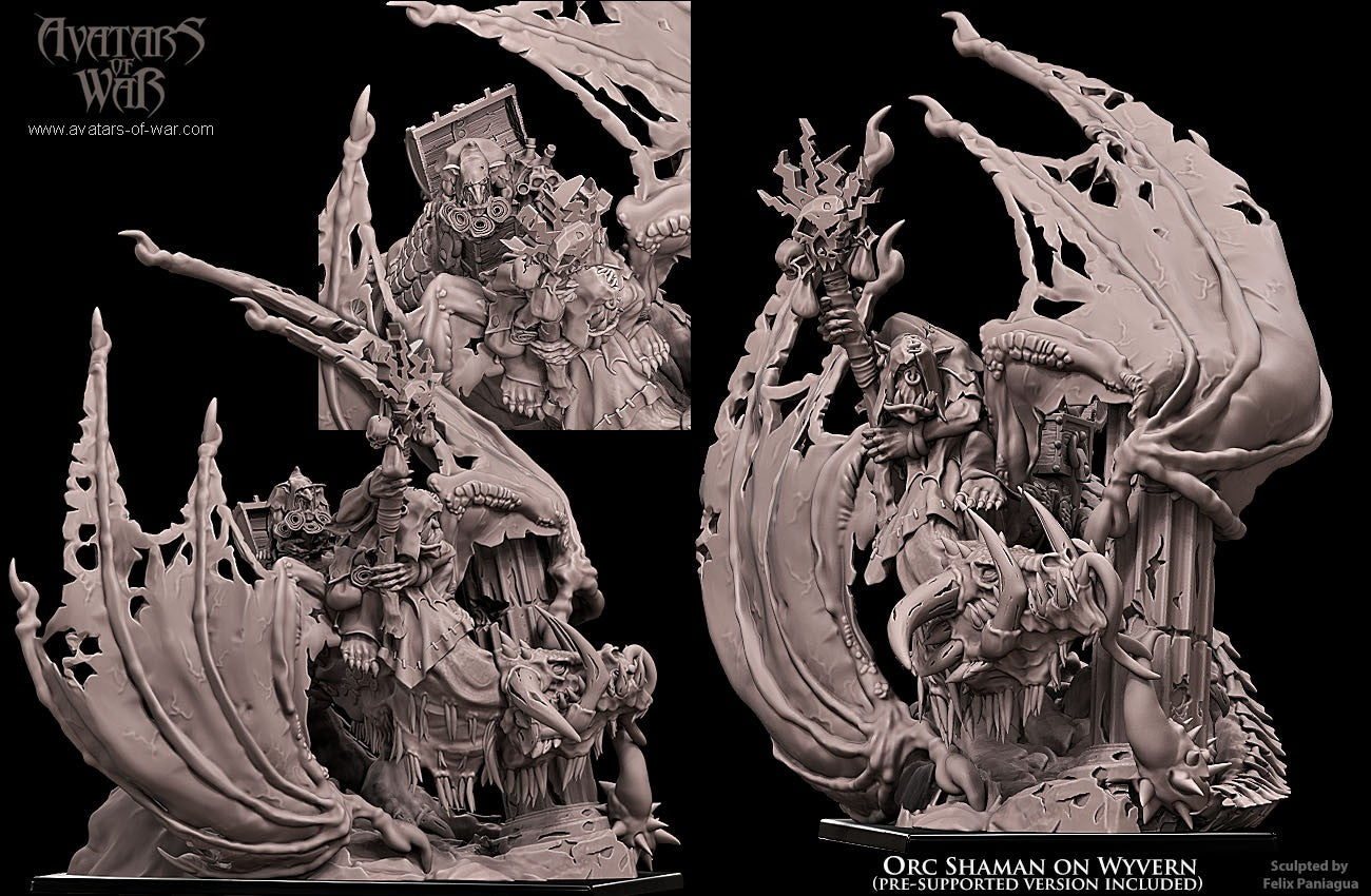 aow orc shaman on wyvern