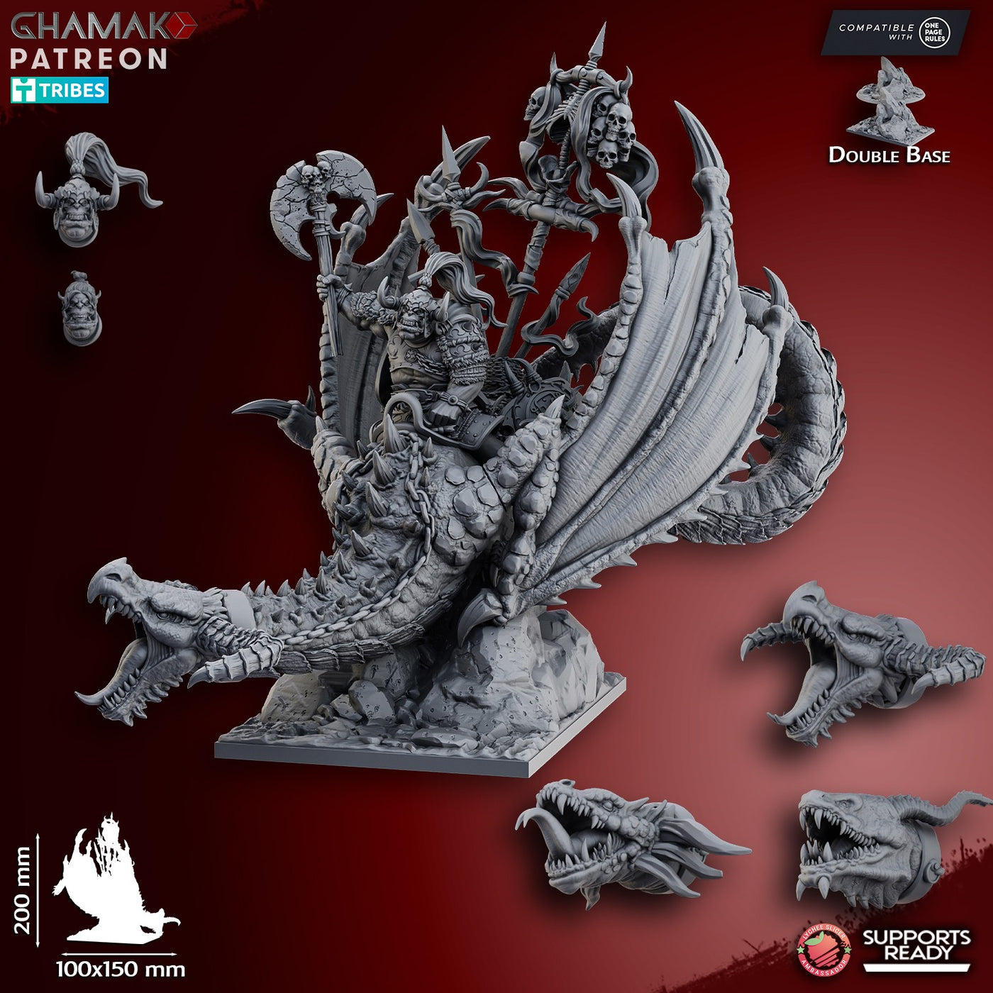 Grey waste Orc Lord on Wyver