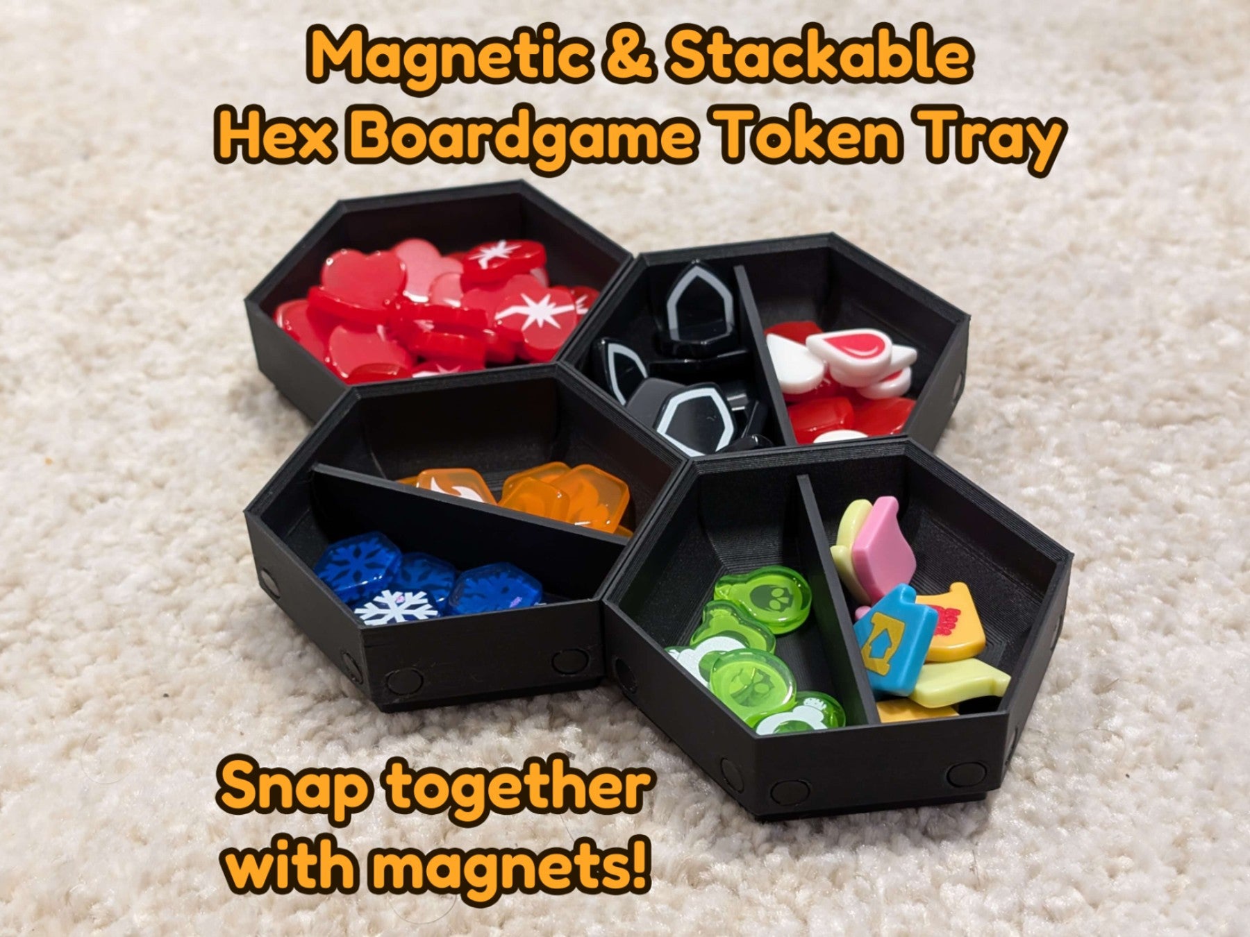 Hex Boardgame Token Tray - produktbillede