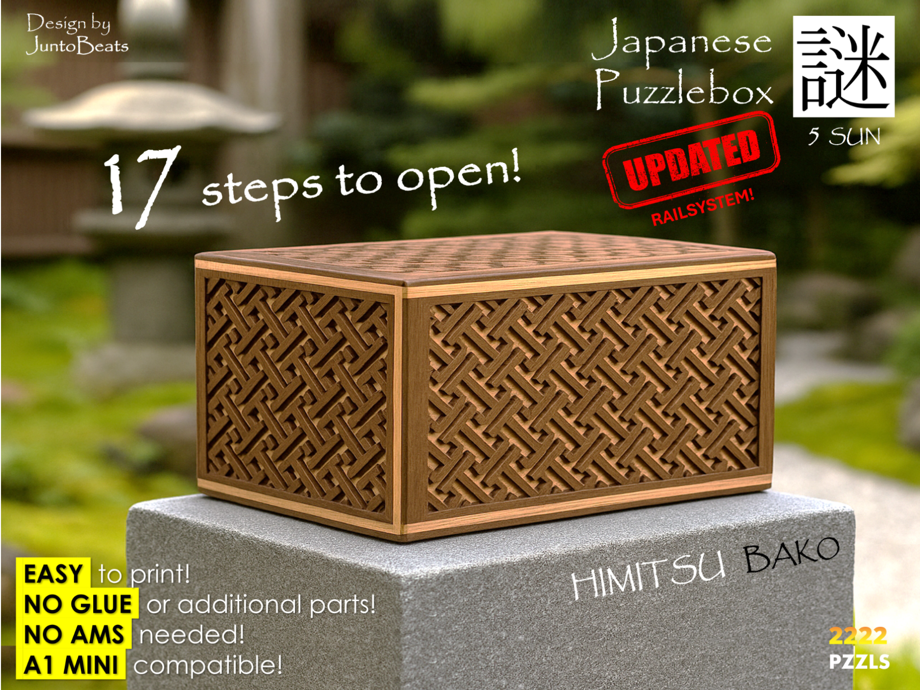 Japanese 17 Step Puzzlebox - Himitsu Bako