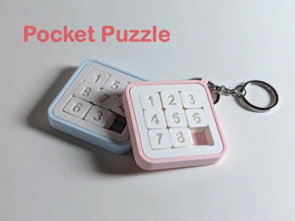 Pocket Puzzle 3x3 Mini Sliding Puzzle