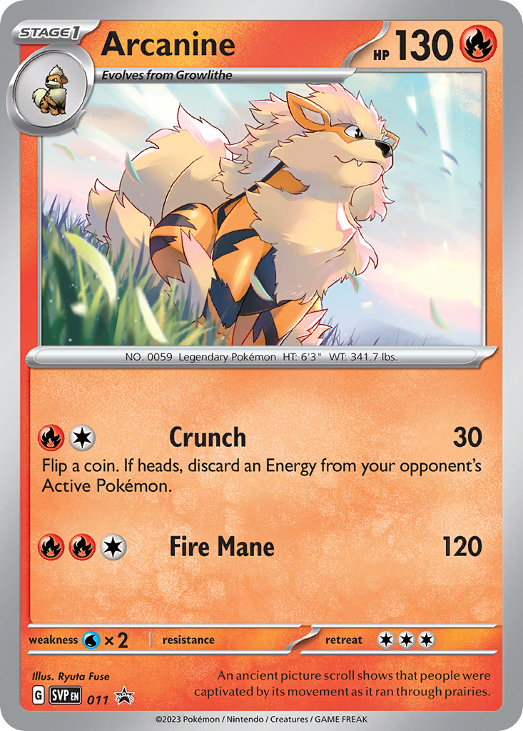 Arcanine - Scarlet & Violet Black Star Promos #11