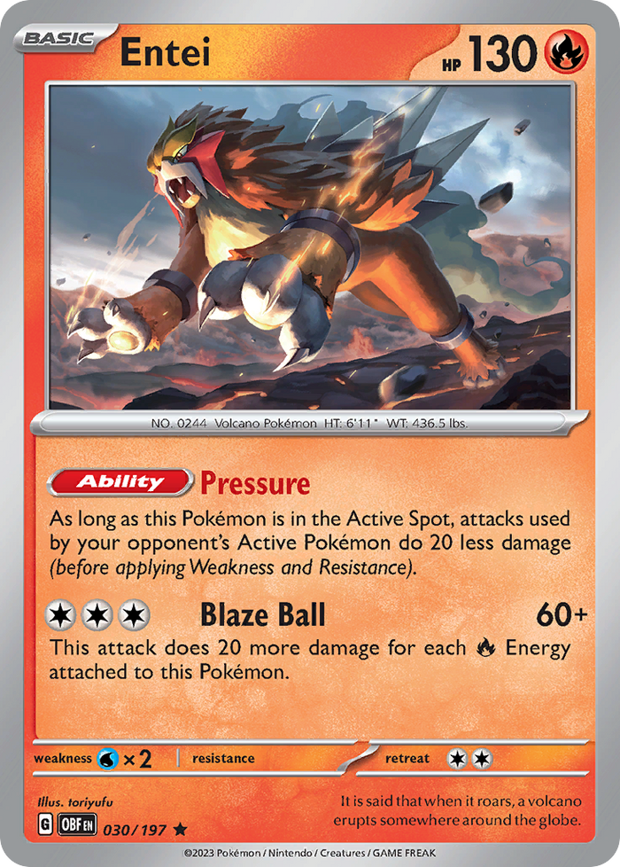 Entei - Obsidian Flames #30