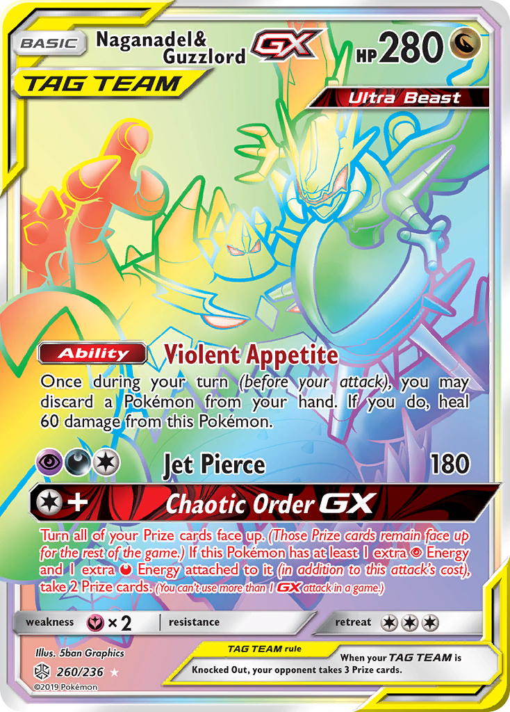 Naganadel & Guzzlord-GX - Cosmic Eclipse #260