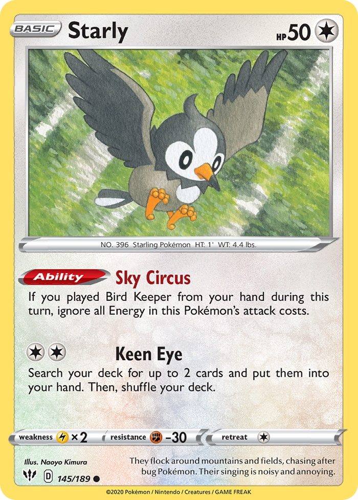Starly - Darkness Ablaze #145