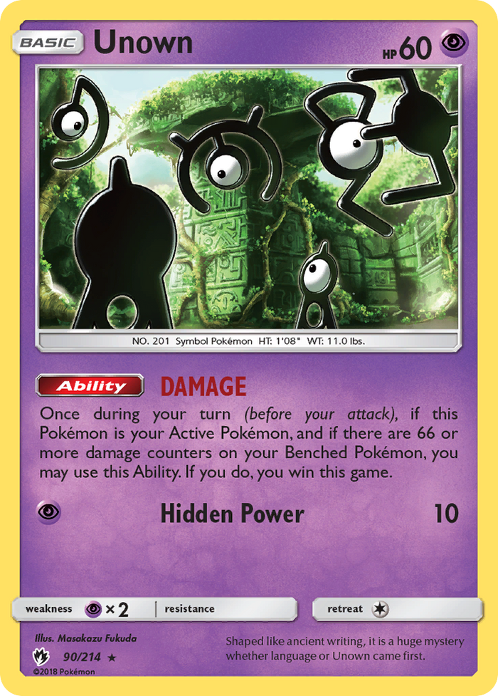 Unown - Lost Thunder #90