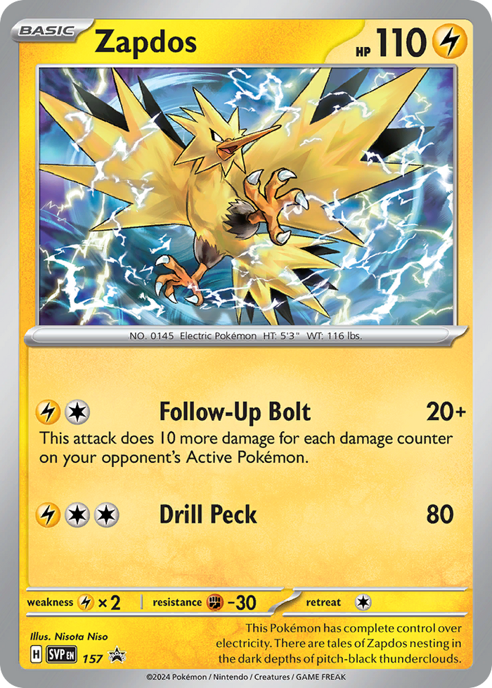 Zapdos - Scarlet & Violet Black Star Promos #157