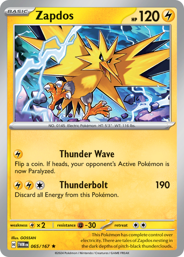Pokemon Zapdos Twilight Masquerade 65 Img (3669) R1 C1
