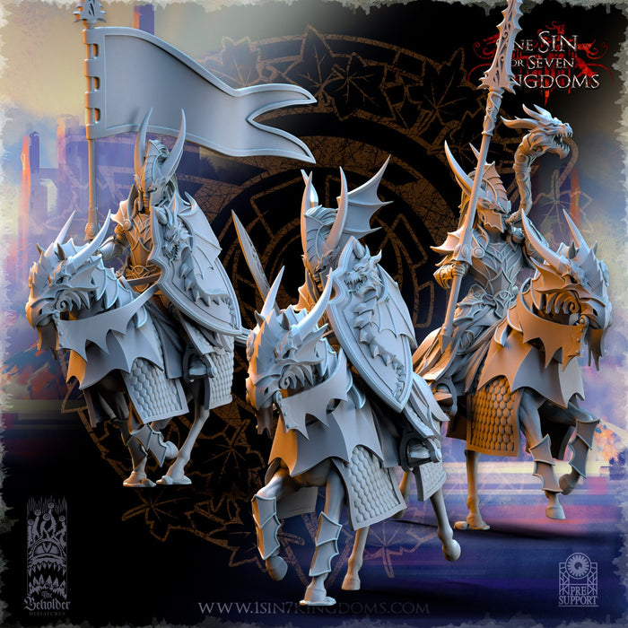 Silvermoor Elves Dragonborn Knights Command Group