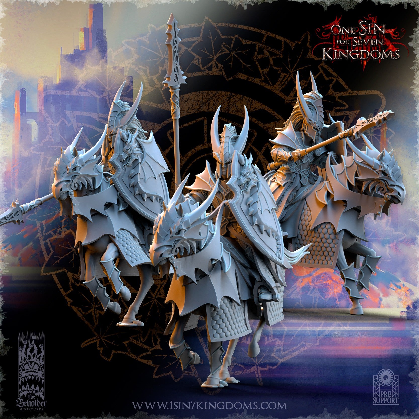 Silvermoor Elves Dragonborn Knights - produktbillede