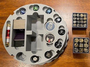 Tabletop Game Organizer with Dice Tray Lid - produktbillede